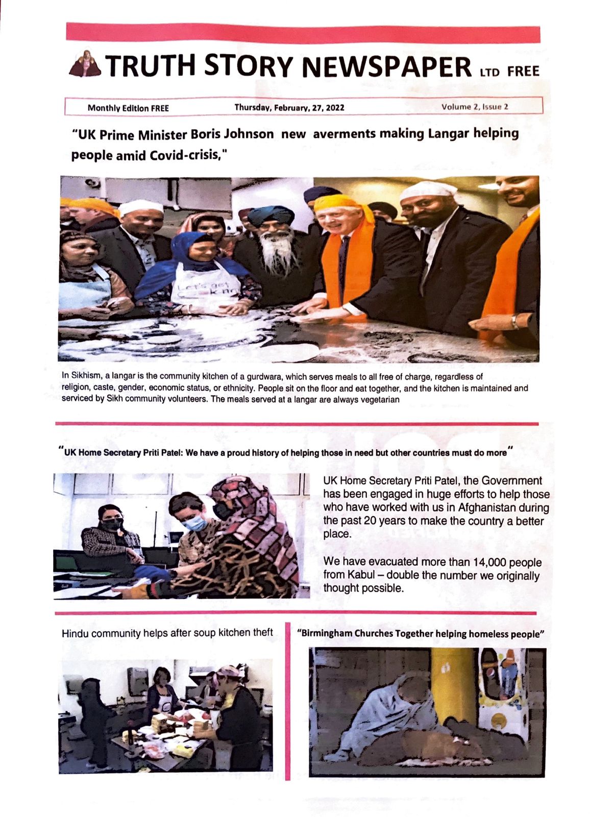 Truth Story Newspaper Limited : February 22 Edition